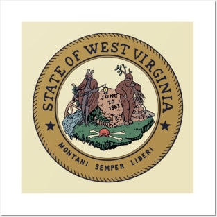 Cryptid State Seal of West Virginia Posters and Art